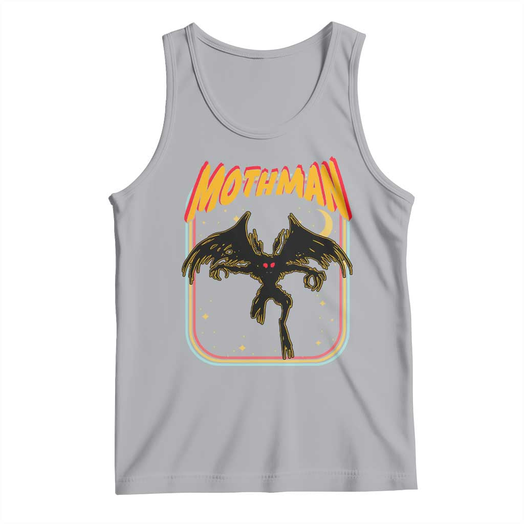 Retro Mothman Tank Top Vintage Comicbook Style Cryptid Lore Cryptozoology TS10 Athletic Heather Print Your Wear
