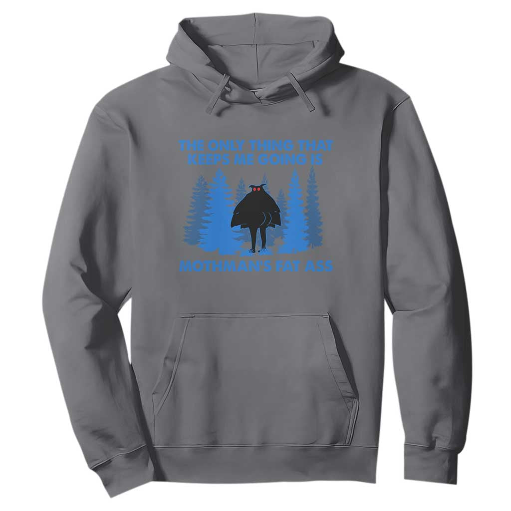 Funny Mothman Fat Ass Hoodie Vintage Cryptid Funny Moth Man Meme TS10 Charcoal Print Your Wear