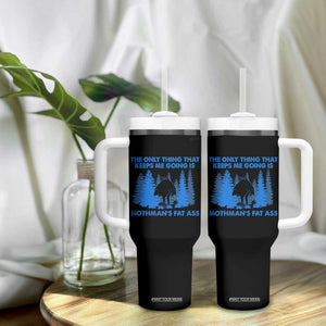 Funny Mothman Fat Ass Tumbler With Handle Vintage Cryptid Funny Moth Man Meme TS10 Print Your Wear