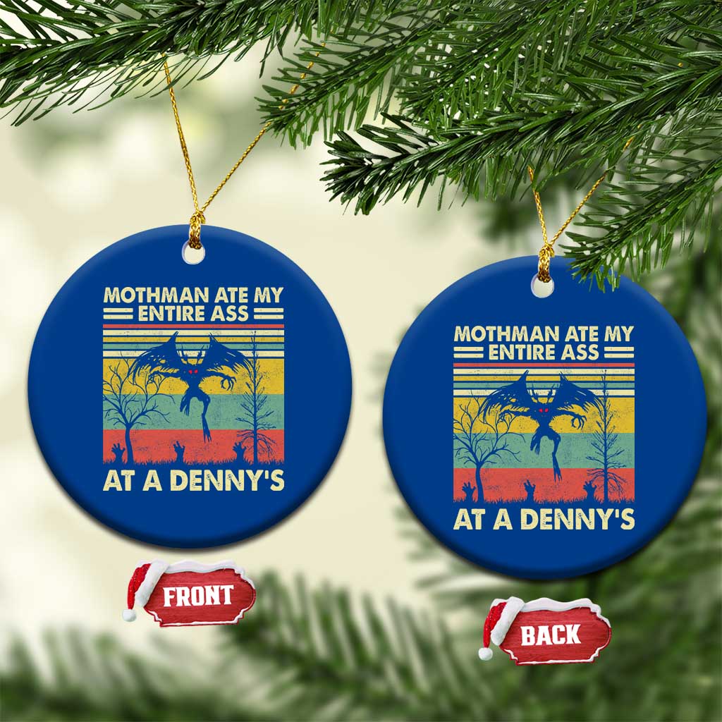Funny Mothman Eat My Entire Ass Ceramic Ornament Vintage Cryptid Funny Mothman Meme TS10 1pc Blue Print Your Wear