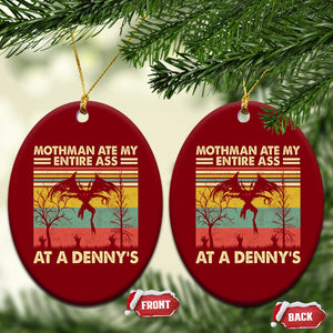 Funny Mothman Eat My Entire Ass Ceramic Ornament Vintage Cryptid Funny Mothman Meme TS10 Print Your Wear