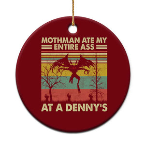Funny Mothman Eat My Entire Ass Ceramic Ornament Vintage Cryptid Funny Mothman Meme TS10 1pc Red Print Your Wear