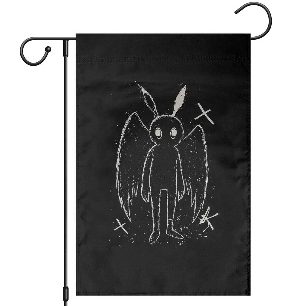 Creepy Cute Mothman Garden Flag Alt Goth Grunge Horror Aesthetic Cryptid TS10 Black Print Your Wear