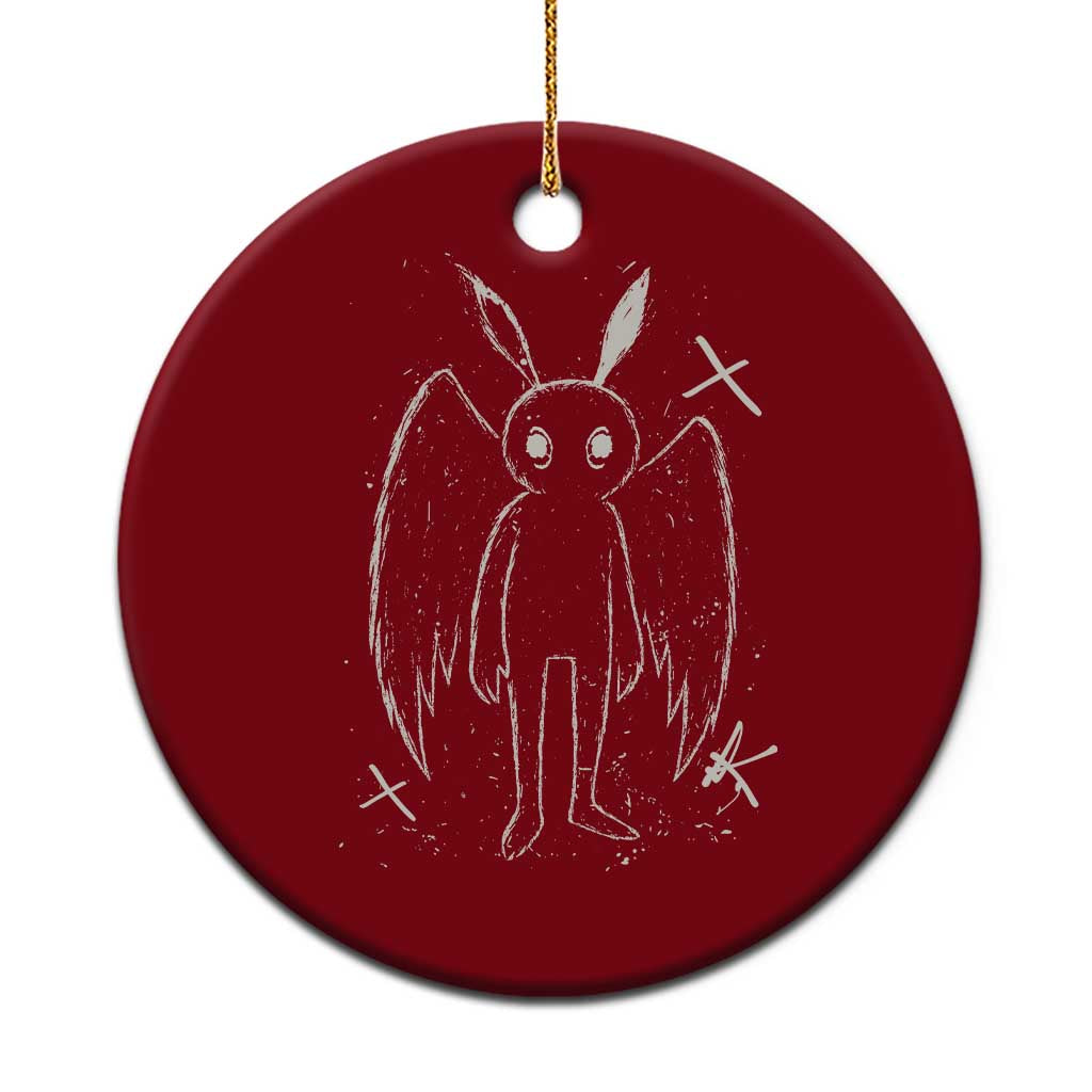 Creepy Cute Mothman Ceramic Ornament Alt Goth Grunge Horror Aesthetic Cryptid TS10 1pc Red Print Your Wear