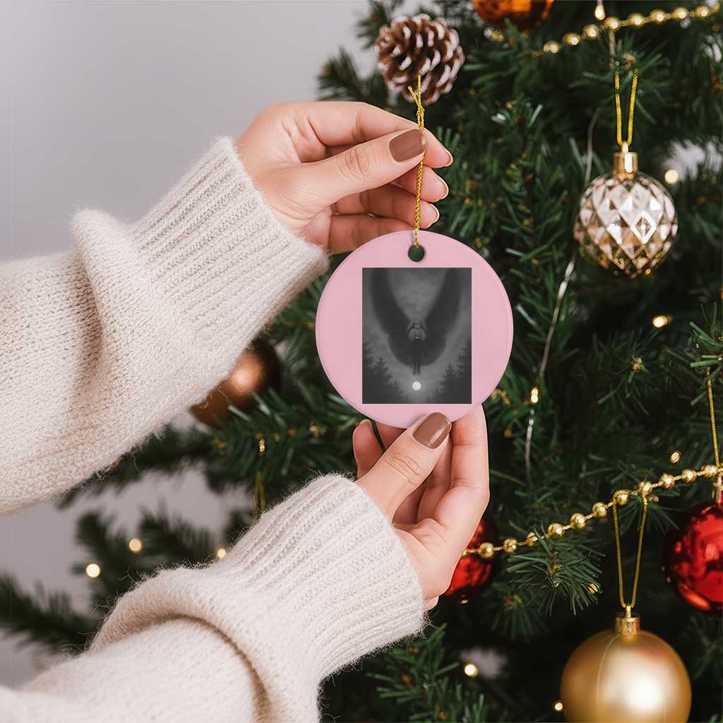 Mothman Ceramic Ornament Horror Poster Halloween Cryptid Lover TS10 1pc Light Pink Print Your Wear