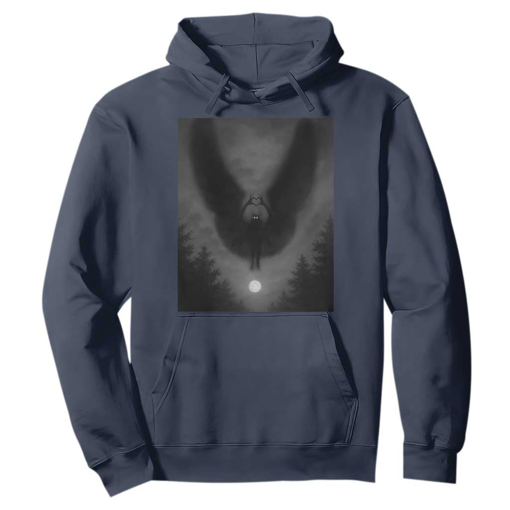 Mothman Hoodie Horror Poster Halloween Cryptid Lover TS10 Navy Print Your Wear