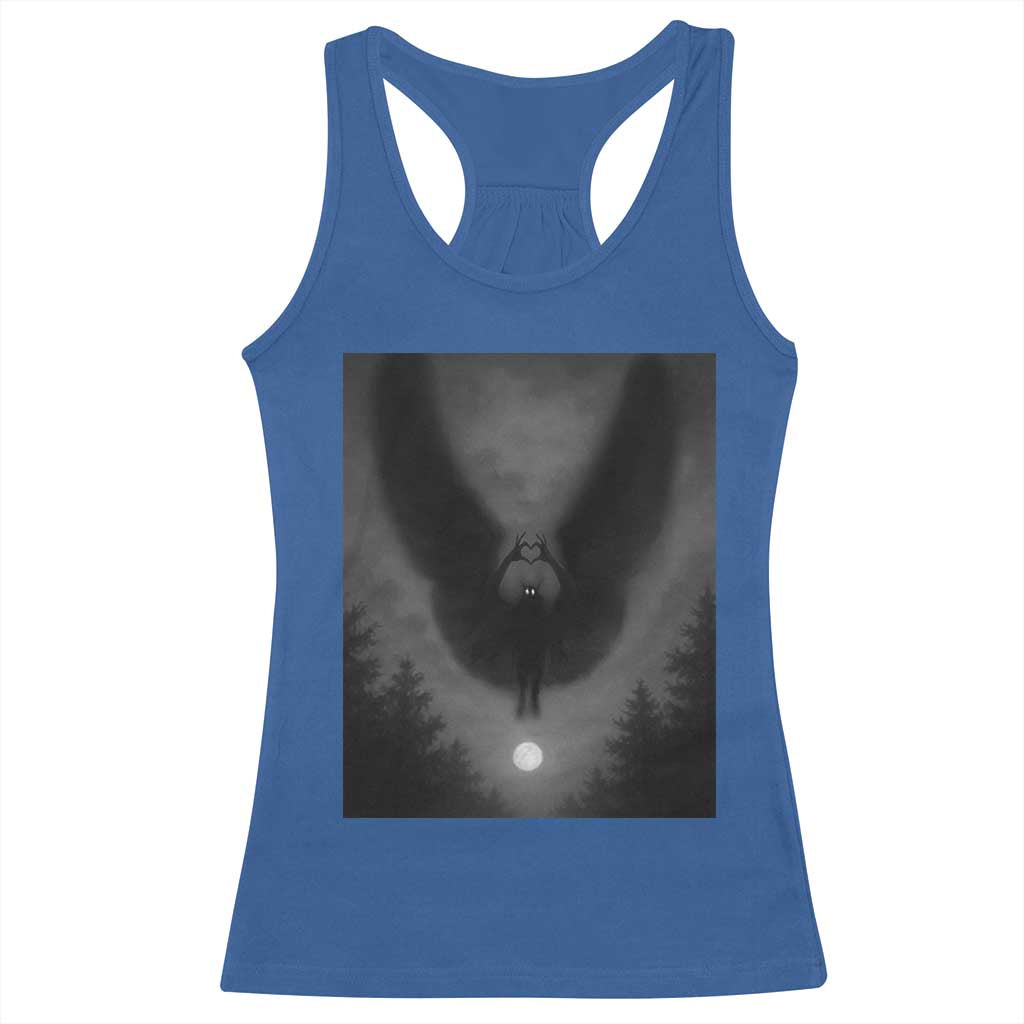 Mothman Racerback Tank Top Horror Poster Halloween Cryptid Lover TS10 Royal Blue Print Your Wear