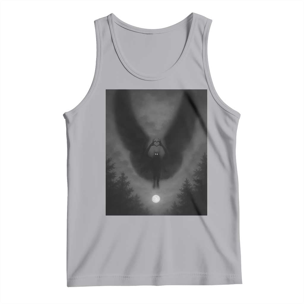 Mothman Tank Top Horror Poster Halloween Cryptid Lover TS10 Athletic Heather Print Your Wear