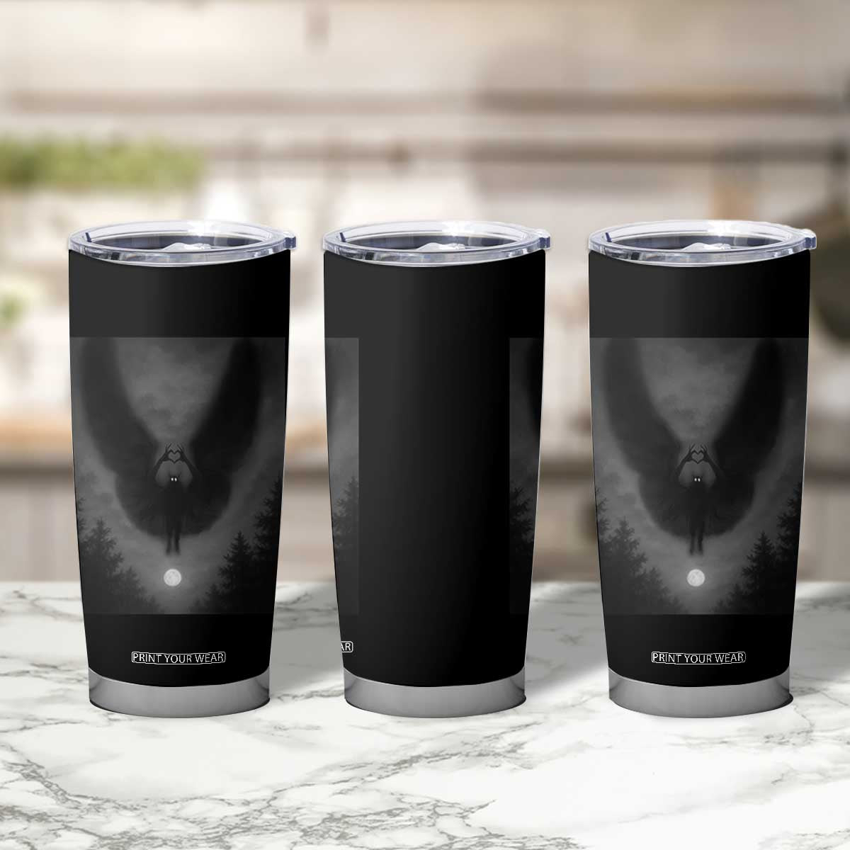 Mothman Tumbler Cup Horror Poster Halloween Cryptid Lover TS10 Print Your Wear