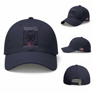 Mothman Baseball Cap Black Bridge Folk Horror Cryptid Fan TS10 Baseball Cap Universal Fit Navy Print Your Wear