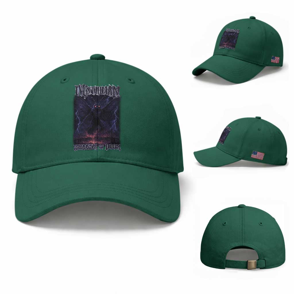 Mothman Baseball Cap Black Bridge Folk Horror Cryptid Fan TS10 Baseball Cap Universal Fit Irish Green Print Your Wear