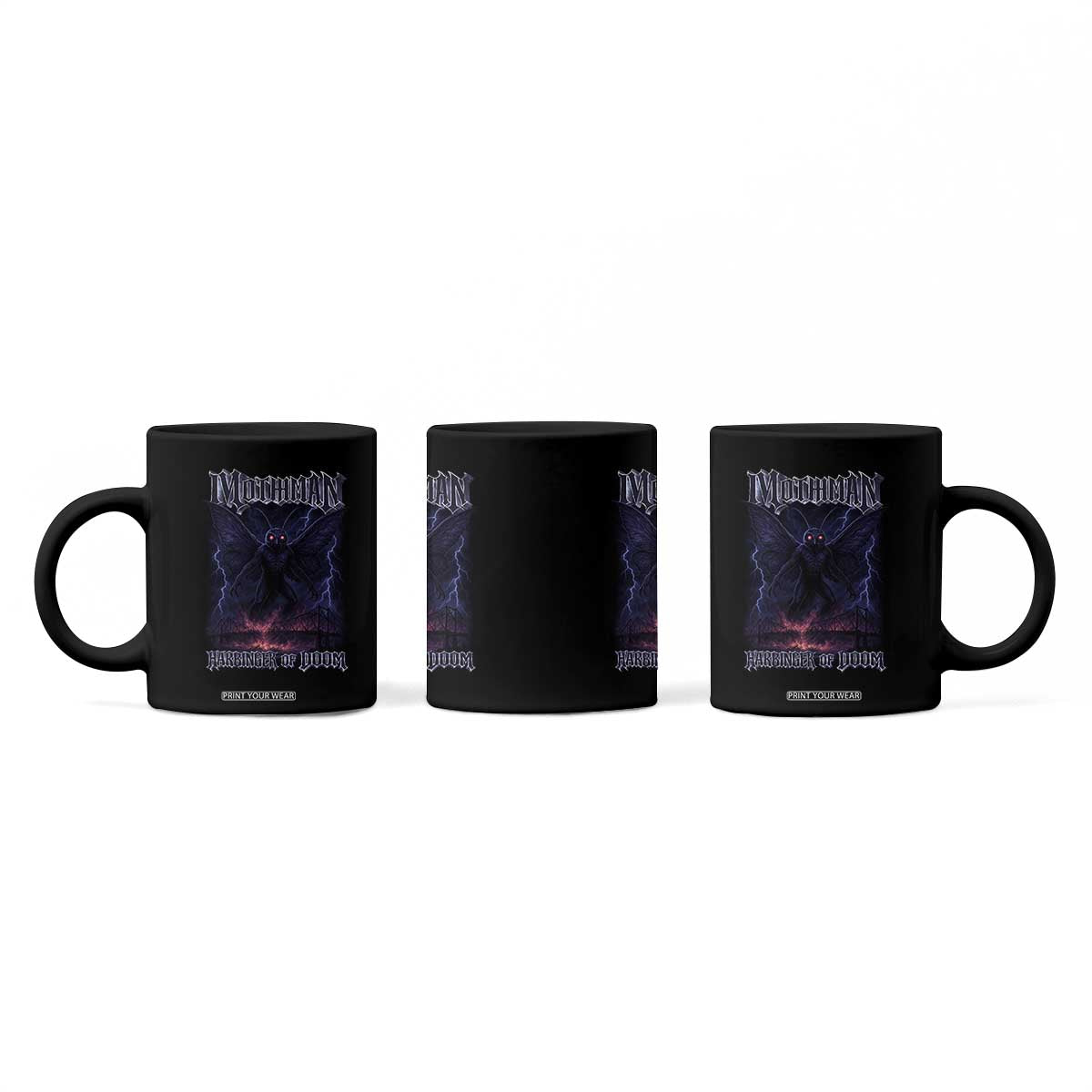 Mothman Coffee Mug Black Bridge Folk Horror Cryptid Fan TS10 Print Your Wear