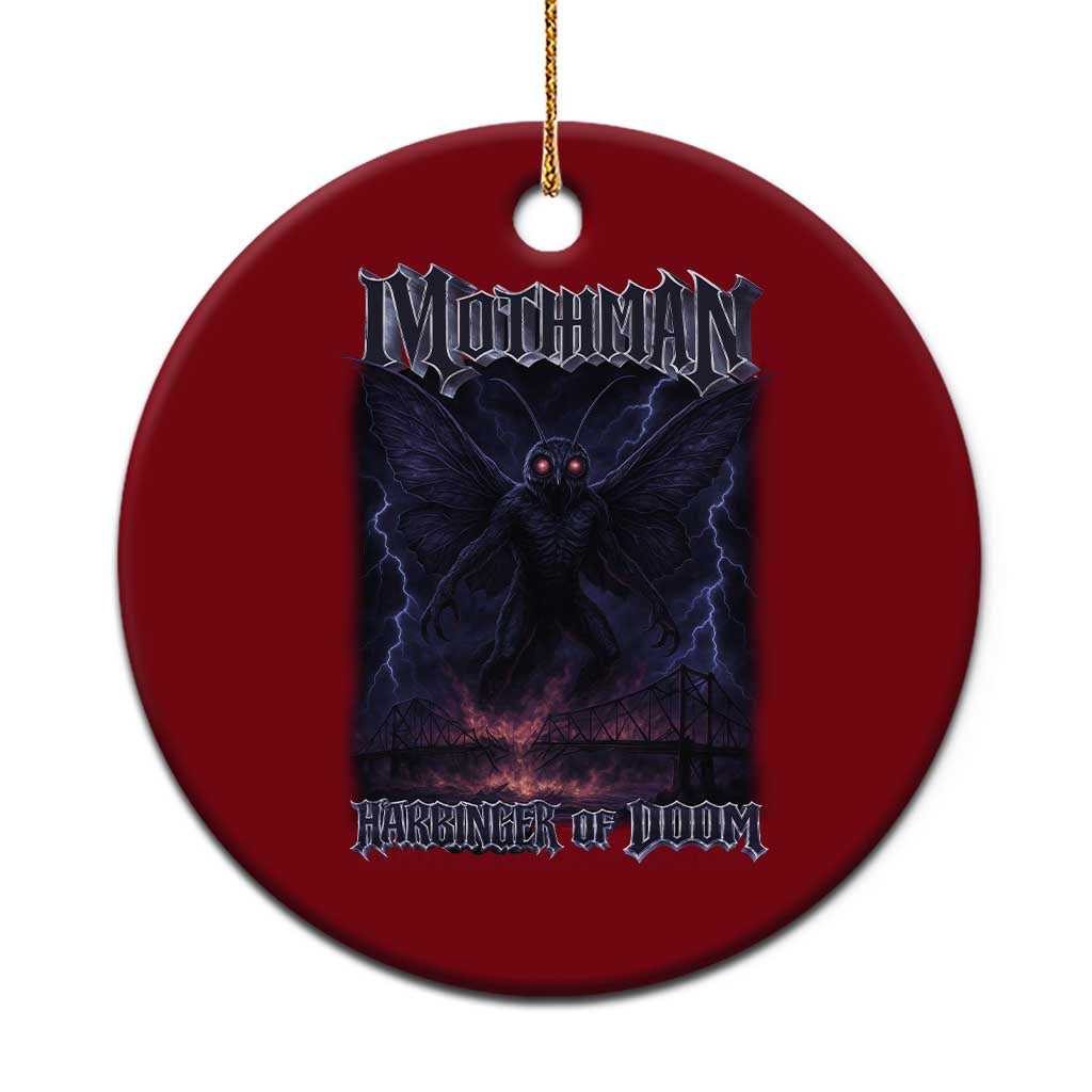 Mothman Ceramic Ornament Black Bridge Folk Horror Cryptid Fan TS10 1pc Red Print Your Wear