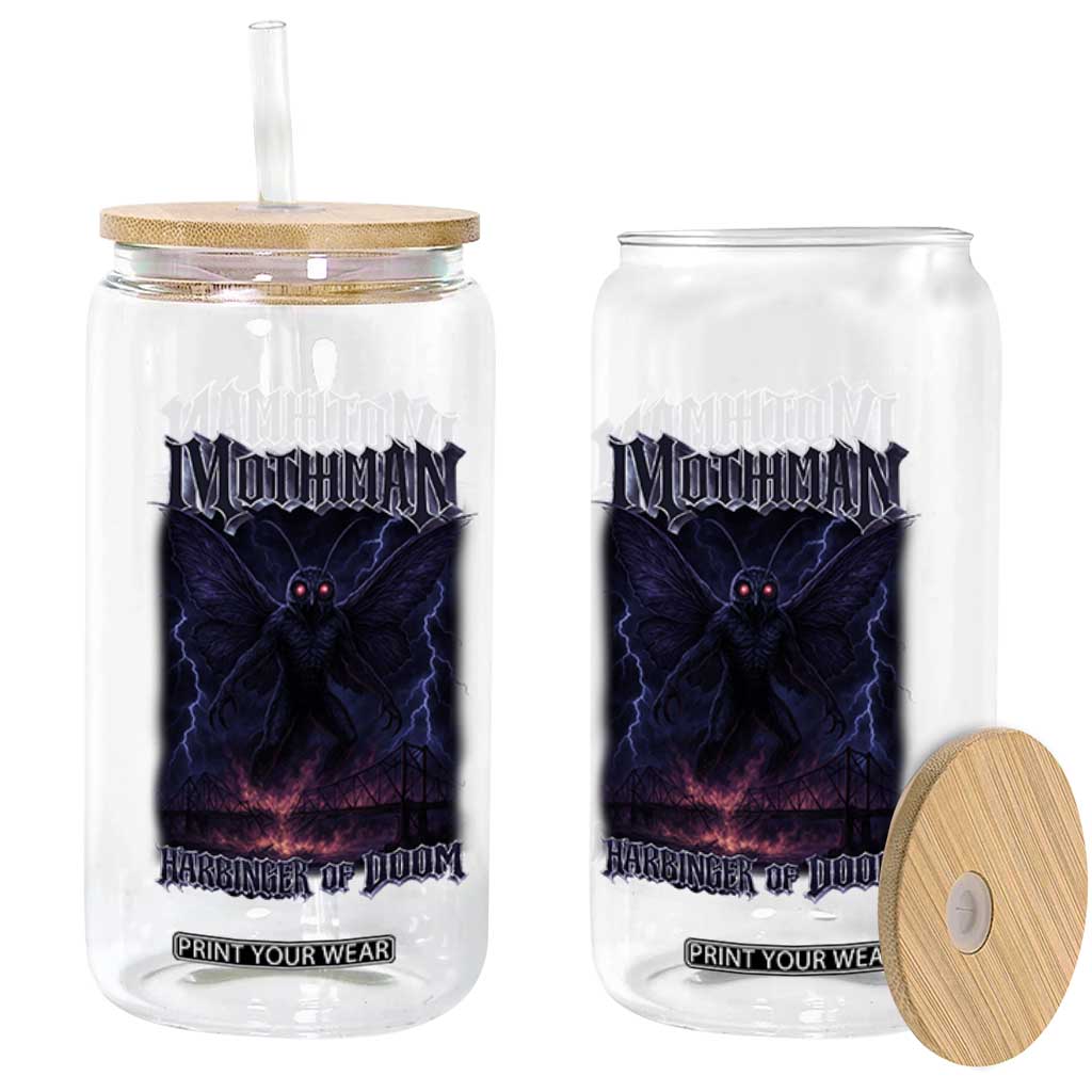 Mothman Glass Can Black Bridge Folk Horror Cryptid Fan TS10 Print Your Wear