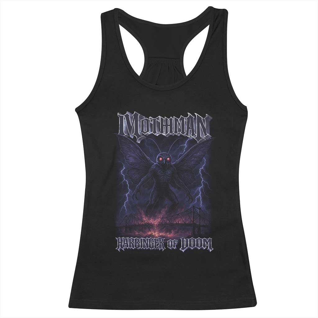 Mothman Racerback Tank Top Black Bridge Folk Horror Cryptid Fan TS10 Black Print Your Wear