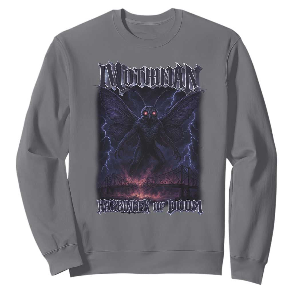 Mothman Sweatshirt Black Bridge Folk Horror Cryptid Fan TS10 Charcoal Print Your Wear
