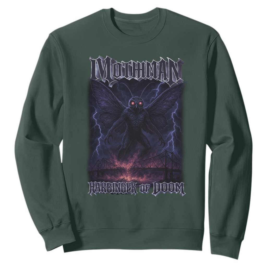 Mothman Sweatshirt Black Bridge Folk Horror Cryptid Fan TS10 Dark Forest Green Print Your Wear