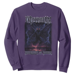 Mothman Sweatshirt Black Bridge Folk Horror Cryptid Fan TS10 Purple Print Your Wear