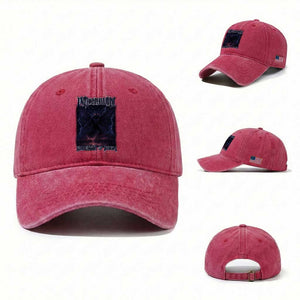 Mothman Washed Cotton Baseball Cap Black Bridge Folk Horror Cryptid Fan TS10 Washed Cap Universal Fit Red Print Your Wear