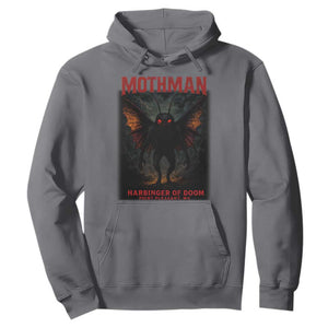 Mothman Hoodie Horror Harbinger of Doom Urban Myth Cryptid Creature TS10 Charcoal Print Your Wear