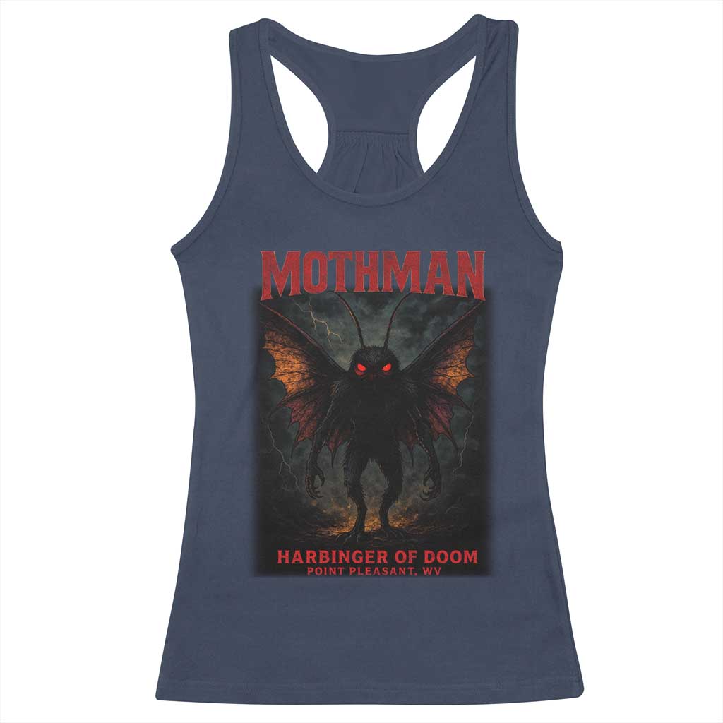 Mothman Racerback Tank Top Horror Harbinger of Doom Urban Myth Cryptid Creature TS10 Navy Print Your Wear