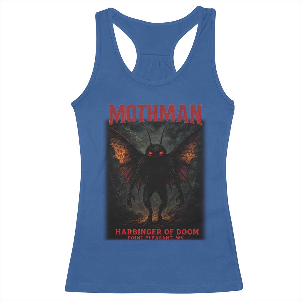 Mothman Racerback Tank Top Horror Harbinger of Doom Urban Myth Cryptid Creature TS10 Royal Blue Print Your Wear