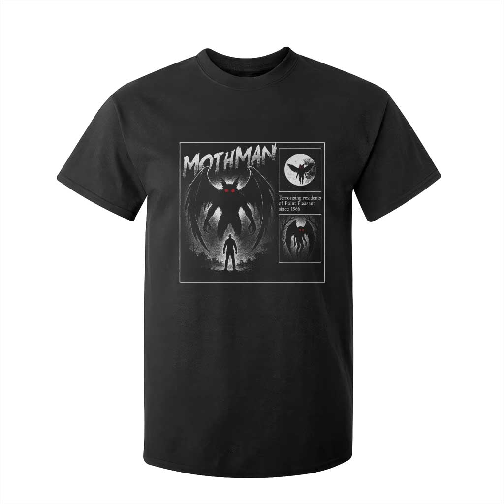 Mothman T Shirt For Kid Retro Horror Manga Urban Myth Cryptid Creature TS10 Black Print Your Wear