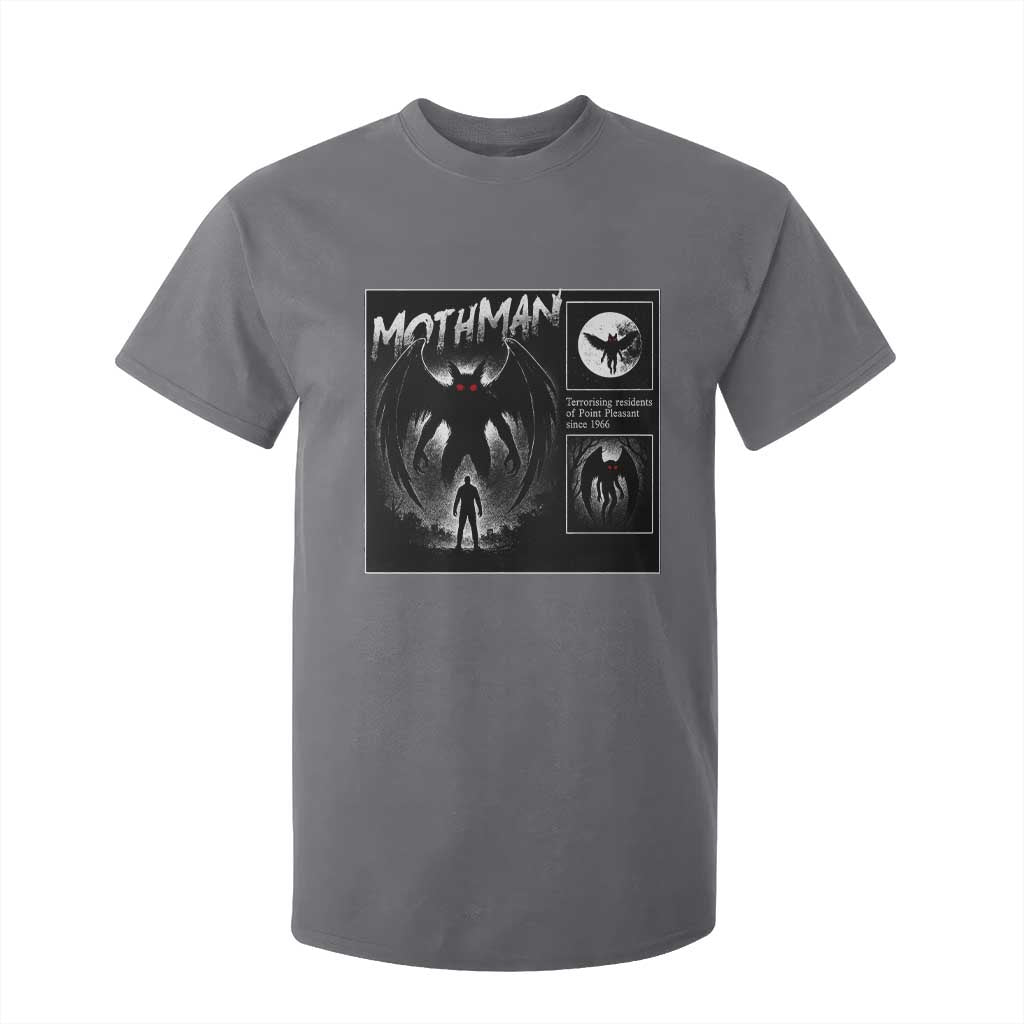 Mothman T Shirt For Kid Retro Horror Manga Urban Myth Cryptid Creature TS10 Charcoal Print Your Wear