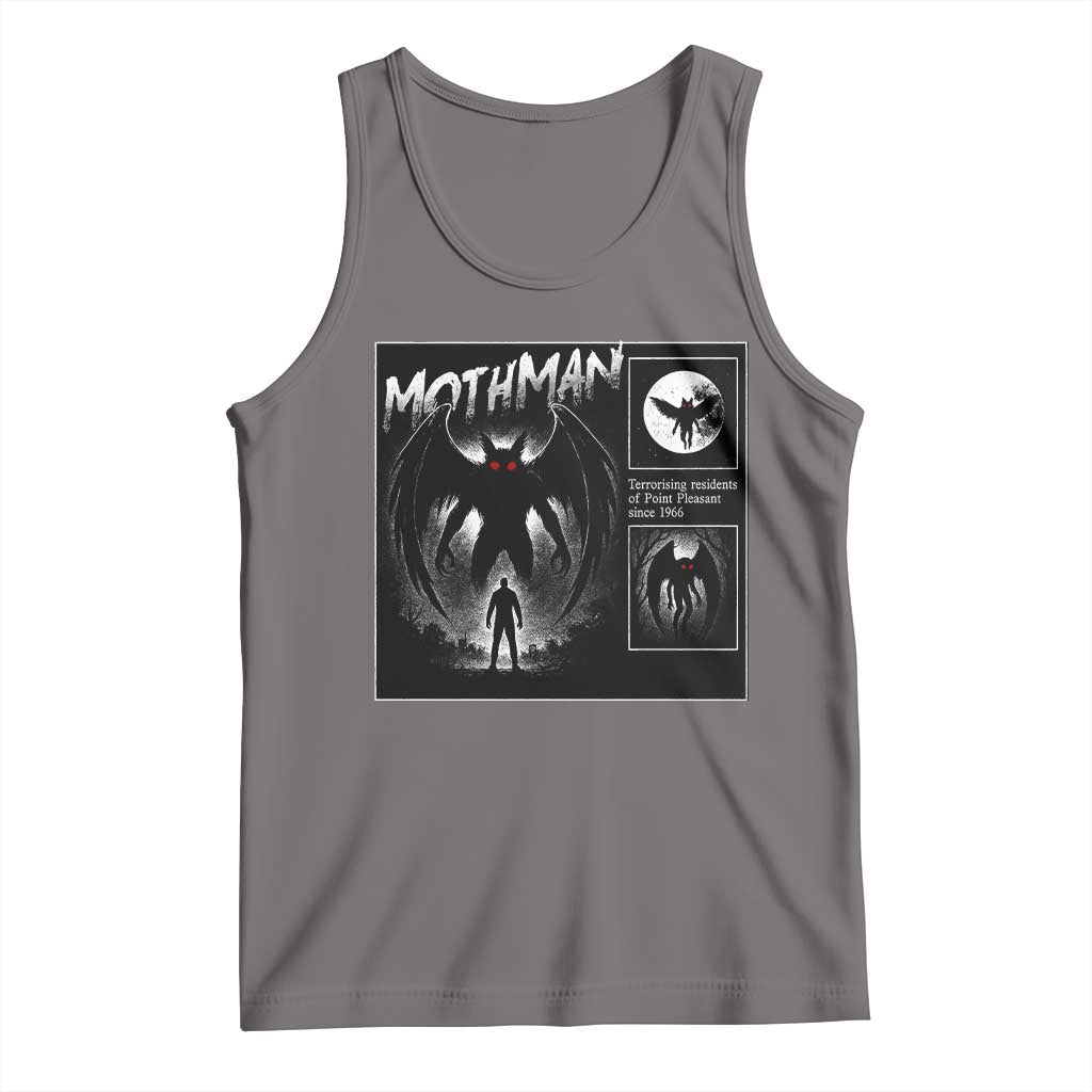 Mothman Tank Top Retro Horror Manga Urban Myth Cryptid Creature TS10 Deep Heather Print Your Wear
