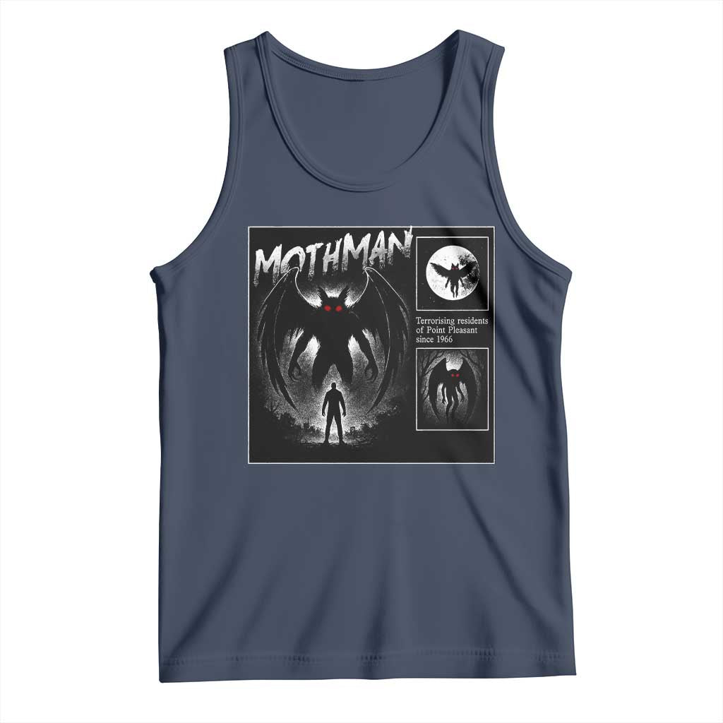 Mothman Tank Top Retro Horror Manga Urban Myth Cryptid Creature TS10 Navy Print Your Wear