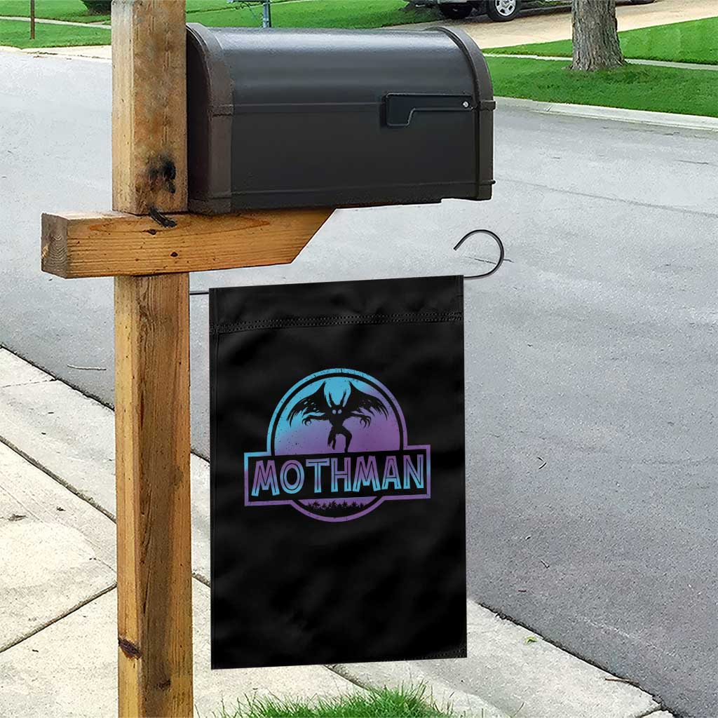 Mothman Garden Flag Retro Neon Cryptid Paranormal Horror Monster TS10 Print Your Wear