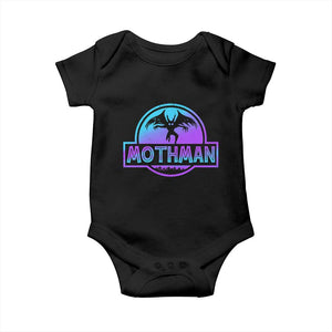 Mothman Baby Onesie Retro Neon Cryptid Paranormal Horror Monster TS10 Black Print Your Wear