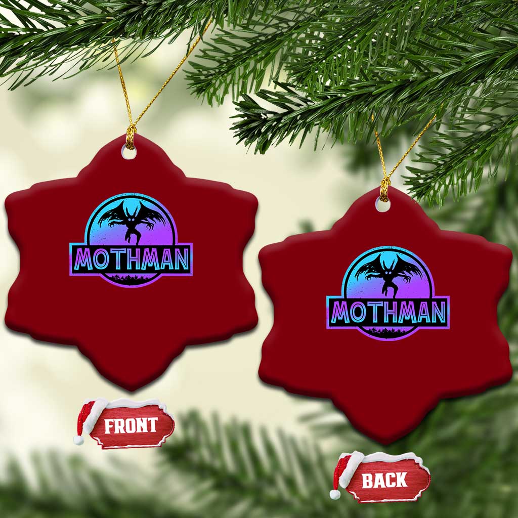 Mothman Ceramic Ornament Retro Neon Cryptid Paranormal Horror Monster TS10 Print Your Wear