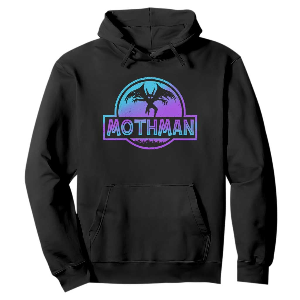 Mothman Hoodie Retro Neon Cryptid Paranormal Horror Monster TS10 Black Print Your Wear
