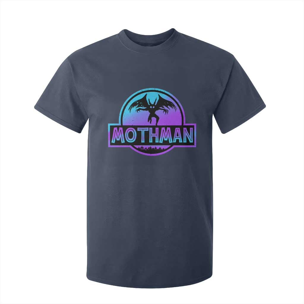 Mothman T Shirt For Kid Retro Neon Cryptid Paranormal Horror Monster TS10 Navy Print Your Wear
