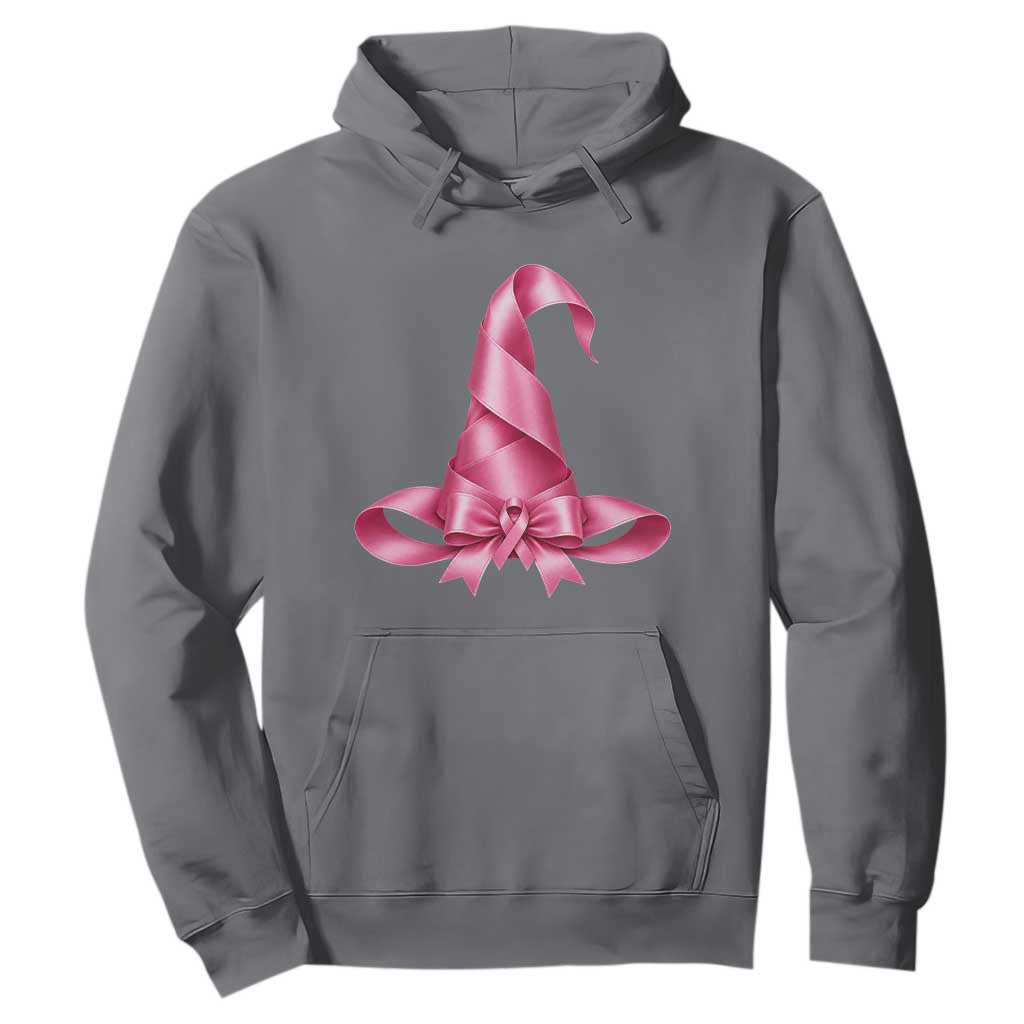 Pink Ribbon Witch Hat Breast Cancer Halloween Hoodie