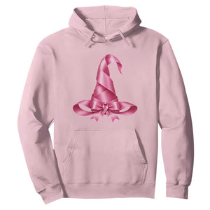 Pink Ribbon Witch Hat Breast Cancer Halloween Hoodie