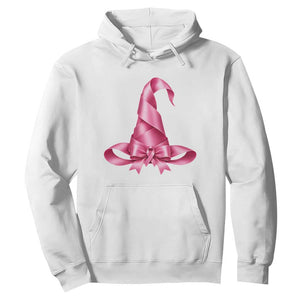Pink Ribbon Witch Hat Breast Cancer Halloween Hoodie