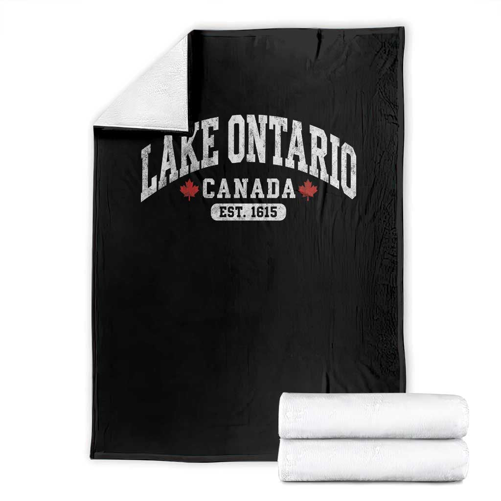 Lake Ontario Canada Throw Blanket Great Lakes Vintage Retro Souvenir Gift