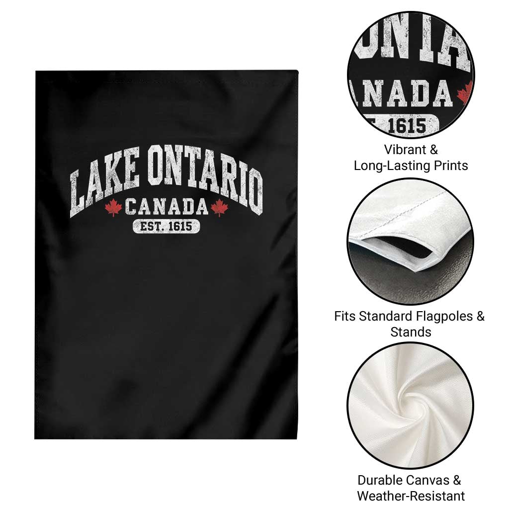 Lake Ontario Canada Garden Flag Great Lakes Vintage Retro Souvenir Gift