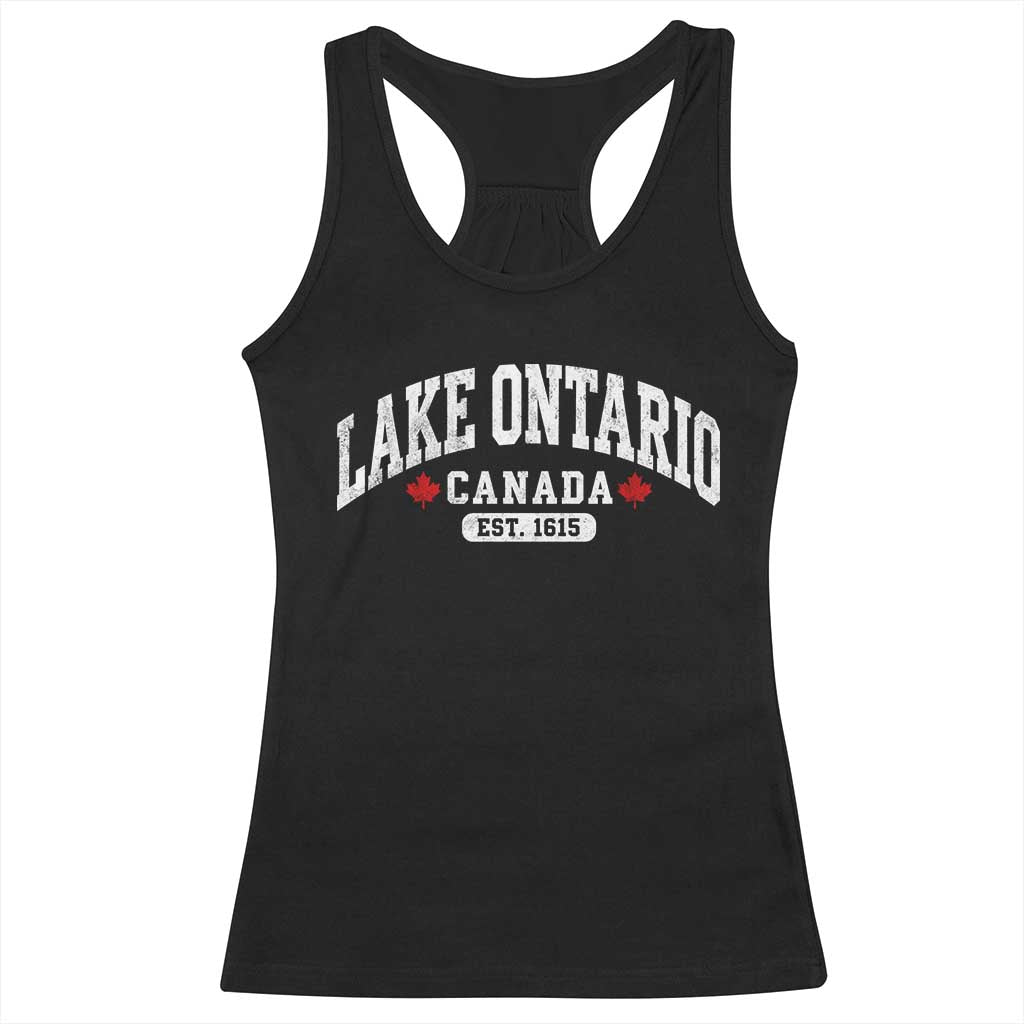 Lake Ontario Canada Racerback Tank Top Great Lakes Vintage Retro Souvenir Gift