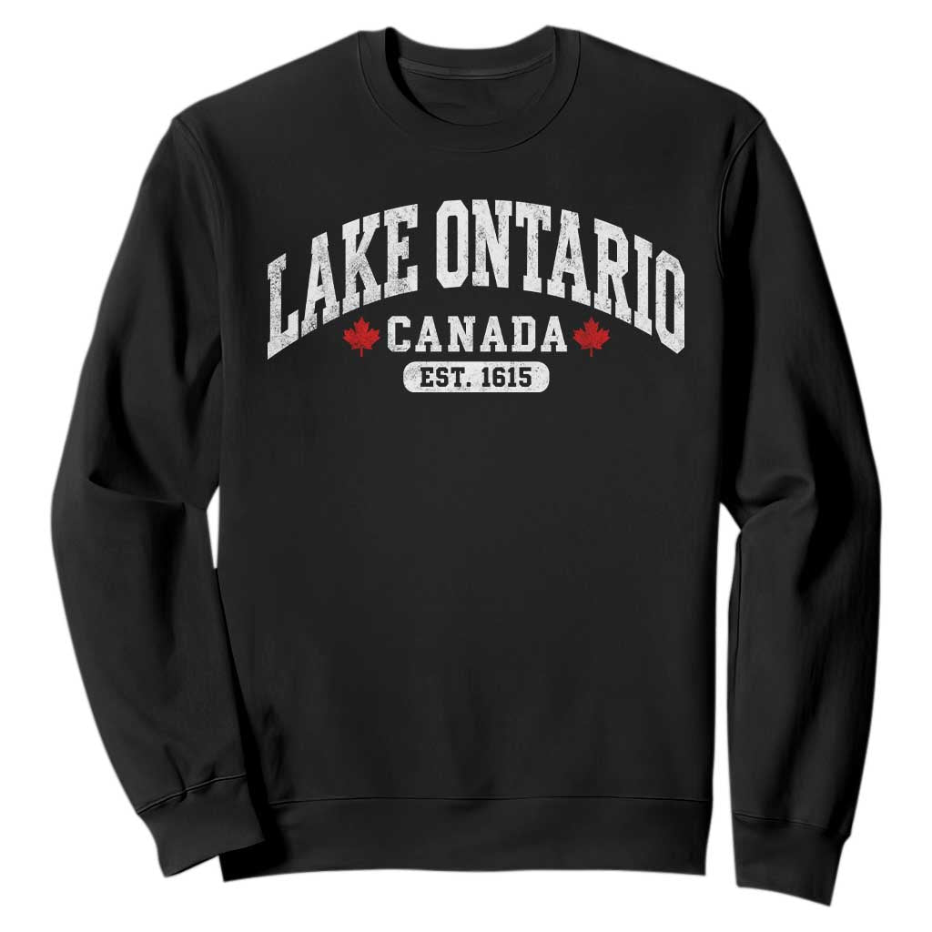 Lake Ontario Canada Sweatshirt Great Lakes Vintage Retro Souvenir Gift