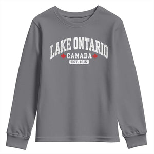 Lake Ontario Canada Youth Sweatshirt Great Lakes Vintage Retro Souvenir Gift