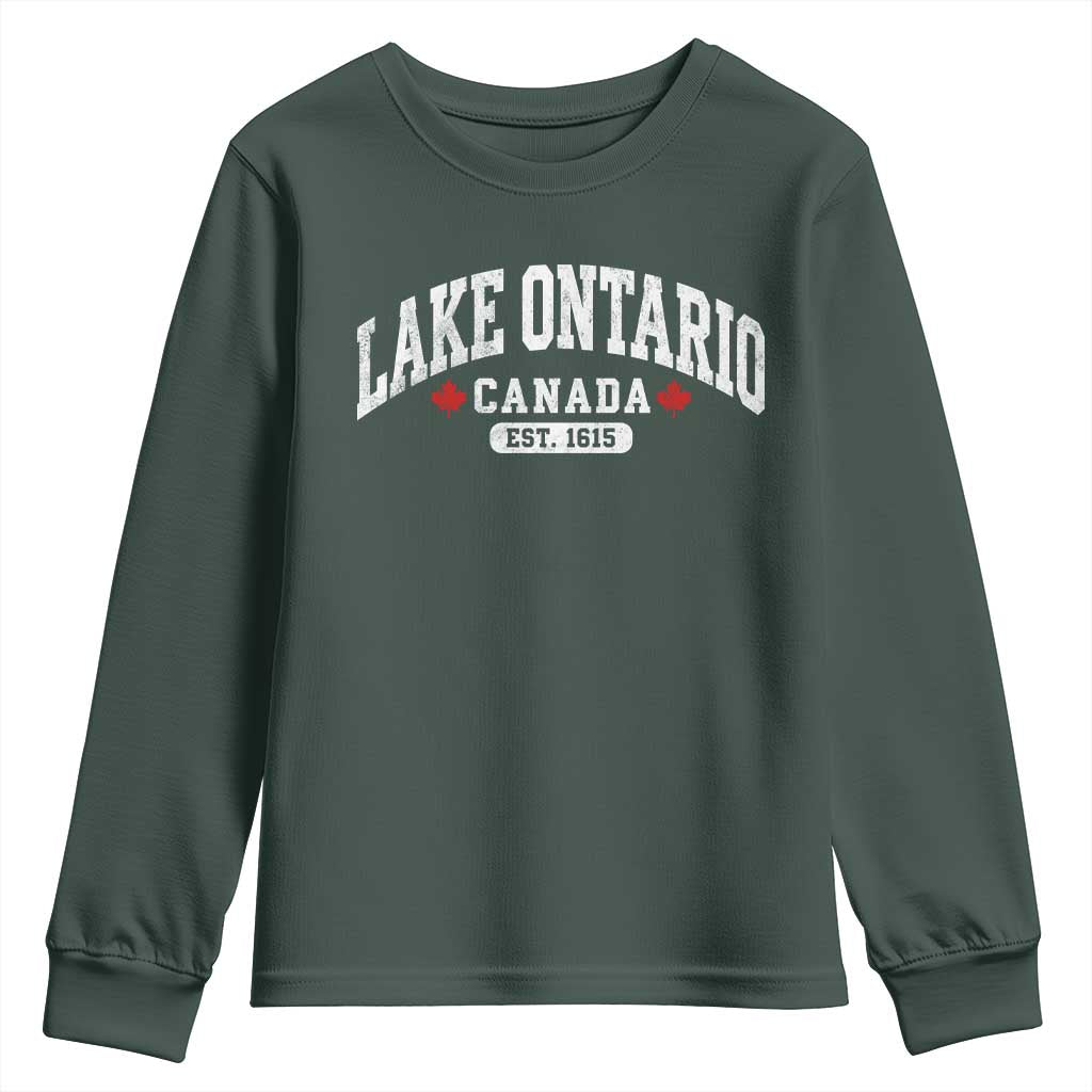 Lake Ontario Canada Youth Sweatshirt Great Lakes Vintage Retro Souvenir Gift