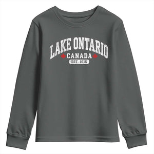 Lake Ontario Canada Youth Sweatshirt Great Lakes Vintage Retro Souvenir Gift