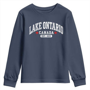 Lake Ontario Canada Youth Sweatshirt Great Lakes Vintage Retro Souvenir Gift