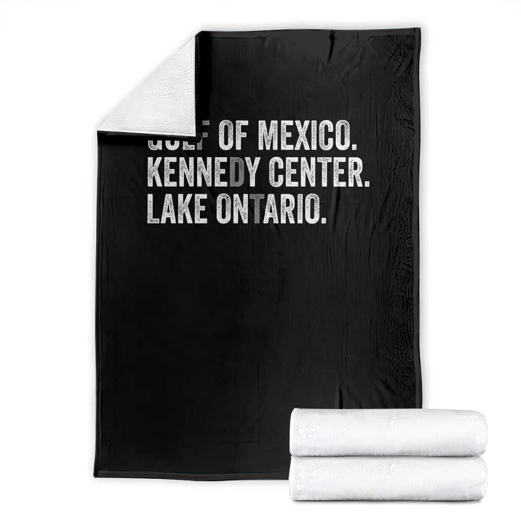 Retro FDT Lake Ontario Throw Blanket Gulf Of Mexico Kennedy Center Funny Protest