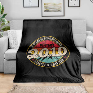 16th Birthday Throw Blanket Vintage 2010 Limited Edition Funny 16 Year Old Gift