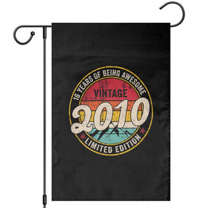 16th Birthday Garden Flag Vintage 2010 Limited Edition Funny 16 Year Old Gift