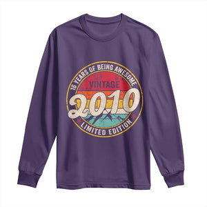 16th Birthday Long Sleeve Shirt Vintage 2010 Limited Edition Funny 16 Year Old Gift